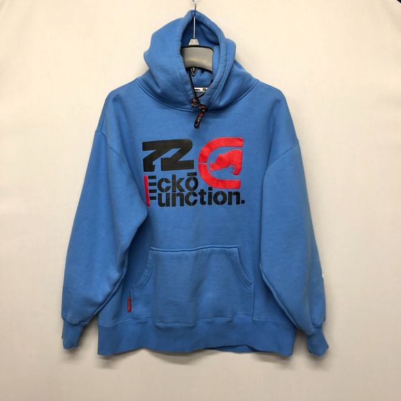 Ecko Function Men Pullover Hooded Hoodie Sweatshirt Size Large Blue M131 -19 - Picture 1 of 16